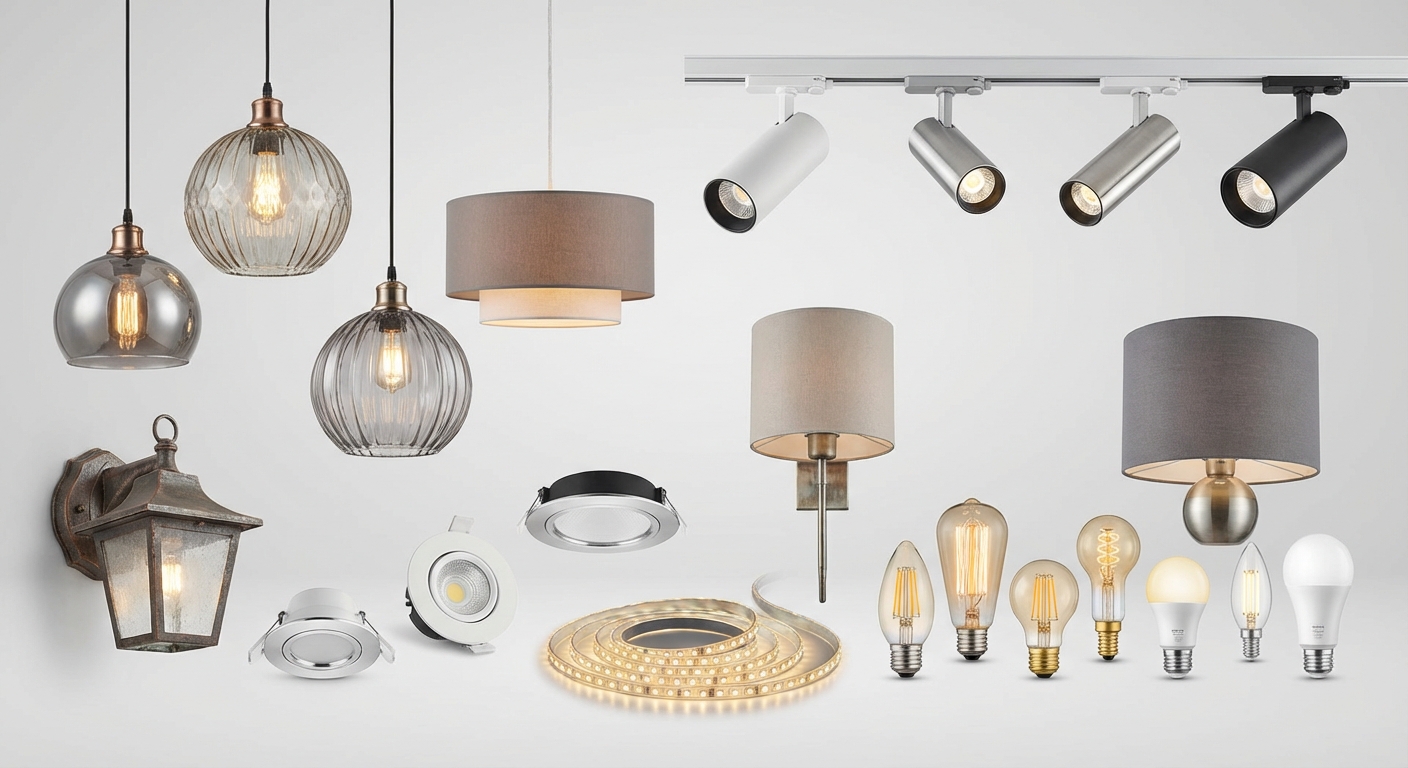 เราเป็นผู้ผลิตและจำหน่ายโคมไฟทุกชิ้น และคัดสรรการเลือกใช้วัสดุ ทำให้คุณมั่นใจได้ว่า สินค้าทุกชิ้นบนเว็บไซต์ของเรานั้น มีแบบให้เลือกมากมายตามความต้องการ ไม่ว่าจะเป็นโคมไฟตกแต่ง โคมไฟดาวนไลท์ แทรคไลท์ ไฟภายนอก ไฟริบบิ้น หลอดไฟหลากหลายประเภท เพื่อตอบโจทย์การตกแต่งทุกรูปแบบ — สินค้าหลัก