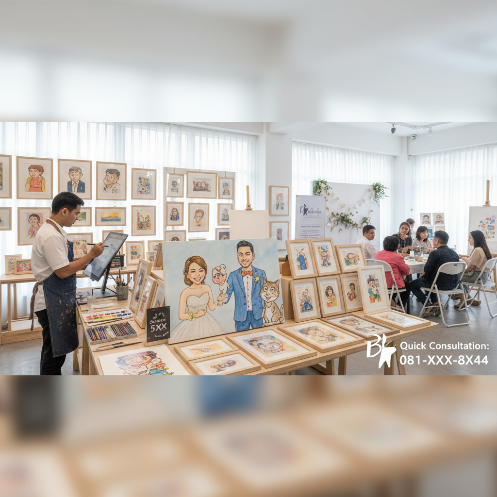 ของขวัญสุดเซอร์ไพรส์ ภาพวาดเหมือนและล้อเลียนโดยศิลปินมืออาชีพ