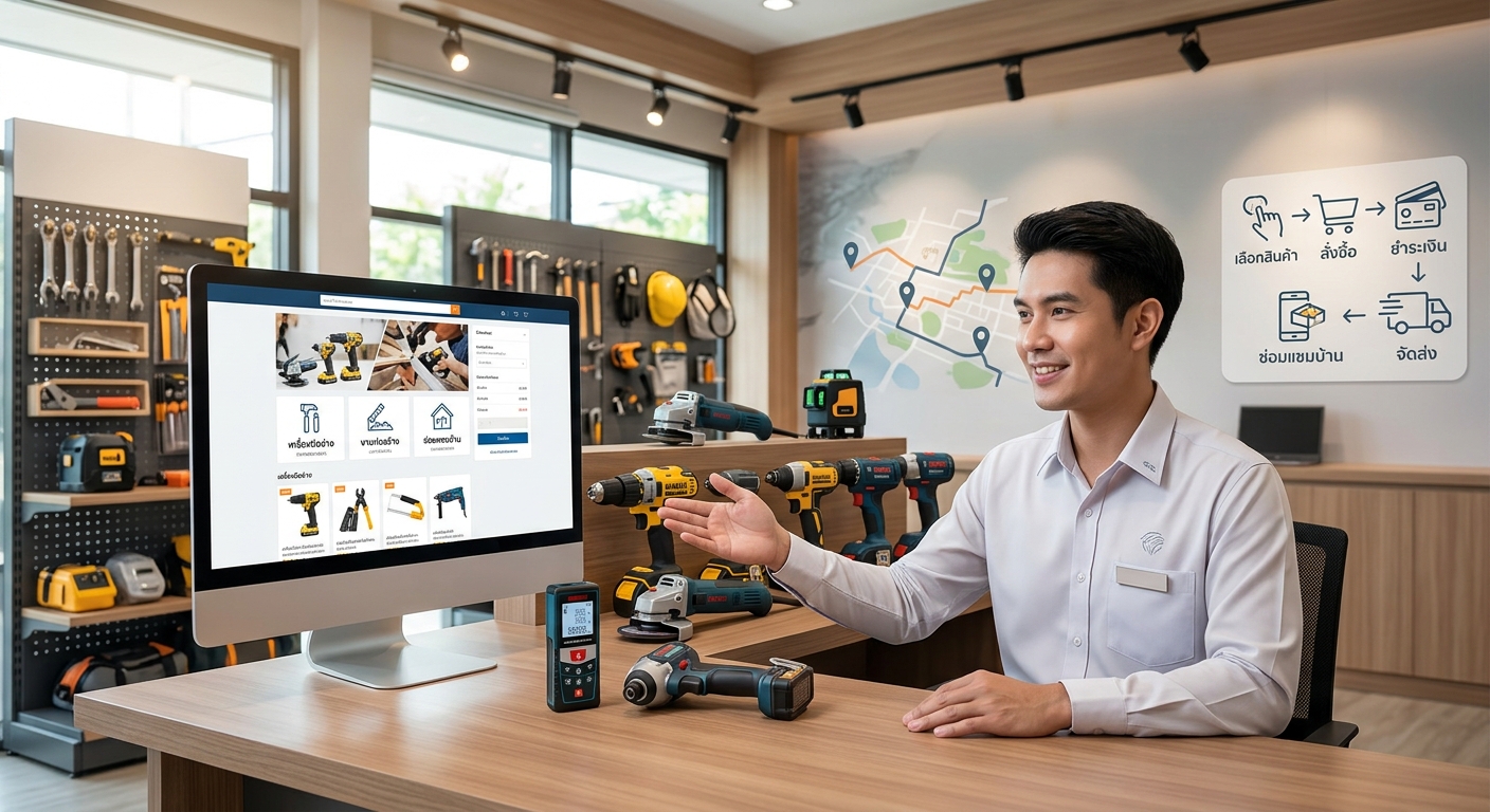 ให้บริการขายสินค้าประเภท เครื่องมือซ่อมแซมบ้าน ต่อเติม รวมถึงเครื่องมือที่ใช้ในงานก่อสร้าง งานช่าง ทั่วๆไป โดยให้บริการขายสินค้าทางออนไลน์ ซึ่งลูกค้าสามารถสั่งสินค้า ได้อย่างง่ายดายด้วยวิธีการสั่งซื้อที่เข้าใจง่าย ประหยัดเวลาในการเดินทาง รุ่นแนะนำ