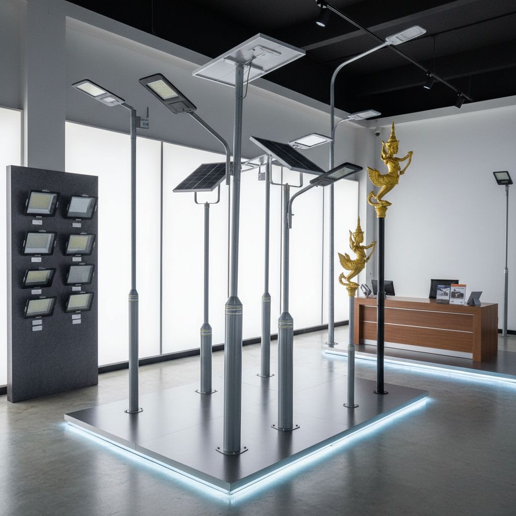 โคมไฟถนน โซล่าเซลล์ และสปอตไลท์