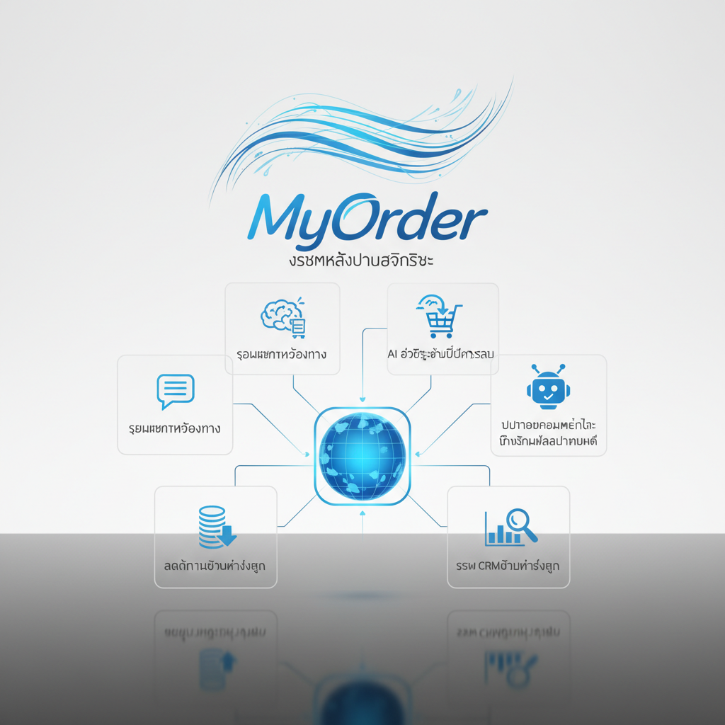 จัดการร้านค้าครบวงจรด้วย MyOrder: รวมแชททุกช่องทาง พร้อม AI อัจฉริยะช่วยปิดการขาย บอทตอบคอมเมนต์และติดตามผลอัตโนมัติ ลดต้นทุนด้วยค่าส่งถูก พร้อมระบบ CRM วิเคราะห์ข้อมูลเพื่อการเติบโตที่ยั่งยืน — สินค้าหลัก