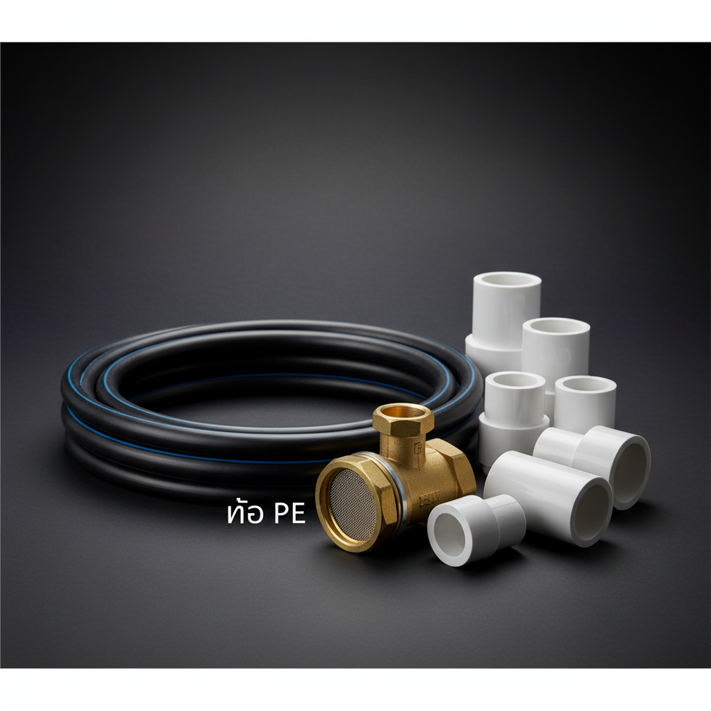 ท่อ PE, ข้อต่อ PVC และฟุตวาล์วคุณภาพสูง