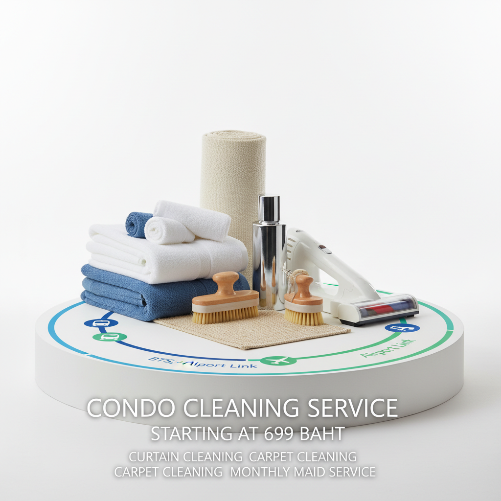 บริการทำความสะอาดห้องพักคอนโด ตามแนว BTS,MRT,Airport Link CONDO CLEANING SERVICE ราคาเริ่มต้นที่ 699 บาท ซักผ้าม่าน ซักพรม บริการแม่บ้านรายเดือน — สินค้าหลัก