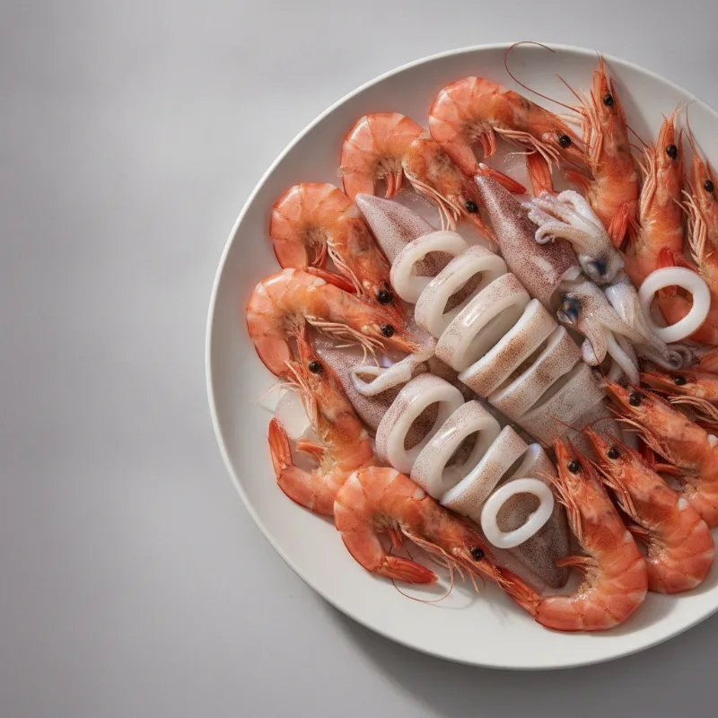 กุ้งและหมึกเกรดคัดพิเศษ (Selected Shrimps & Squids)