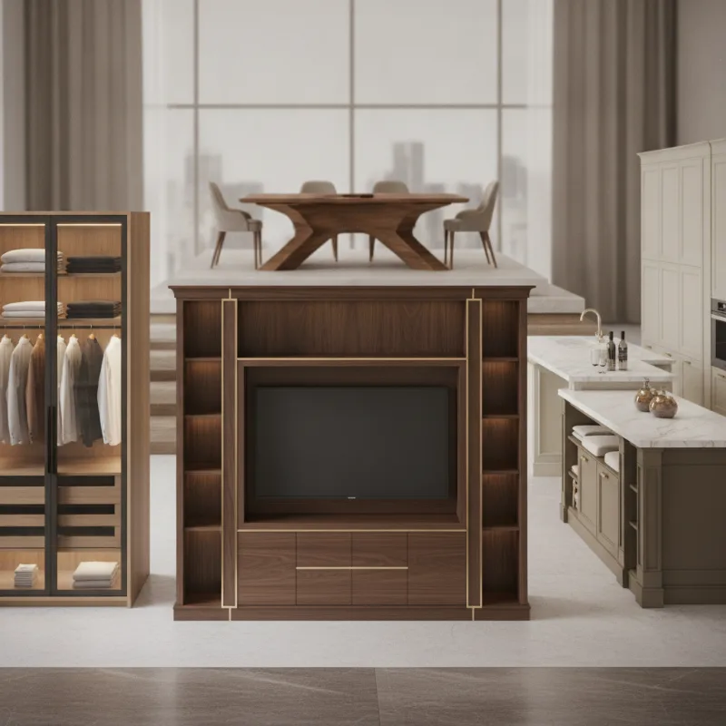 รับผลิตและติดตั้งเฟอร์นิเจอร์สั่งทำ (Custom Built-in Furniture)