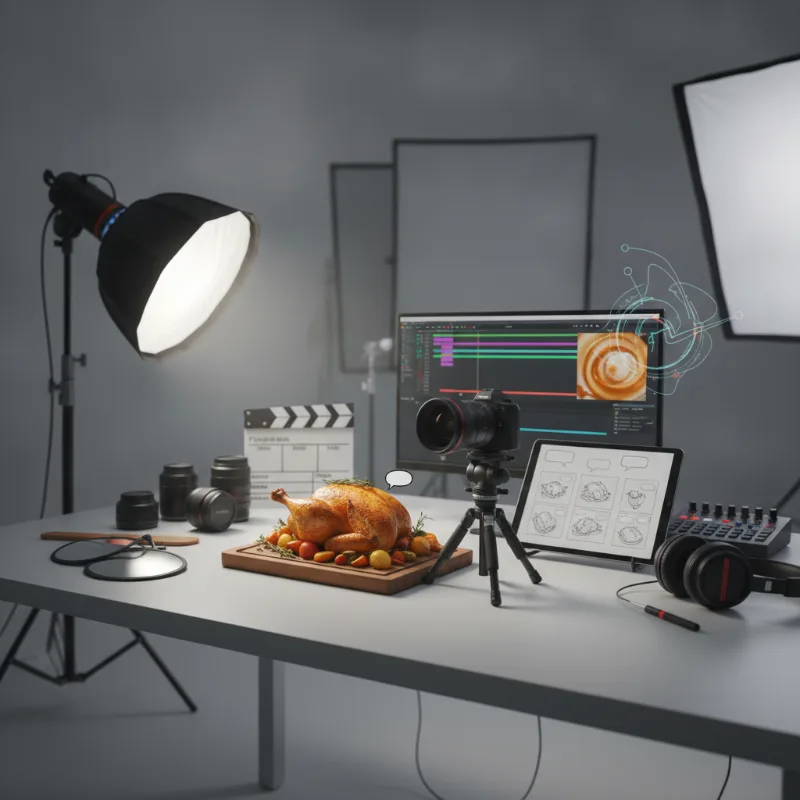 การผลิตสื่อโฆษณาและวิดีโอคอนเทนต์ (Food Commercial & Video Content)