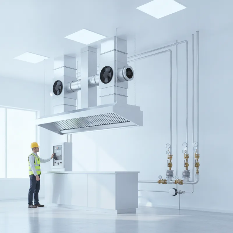 งานระบบปล่องดูดควันและระบบแก๊สอุตสาหกรรม (Exhaust Hood & Gas Systems)