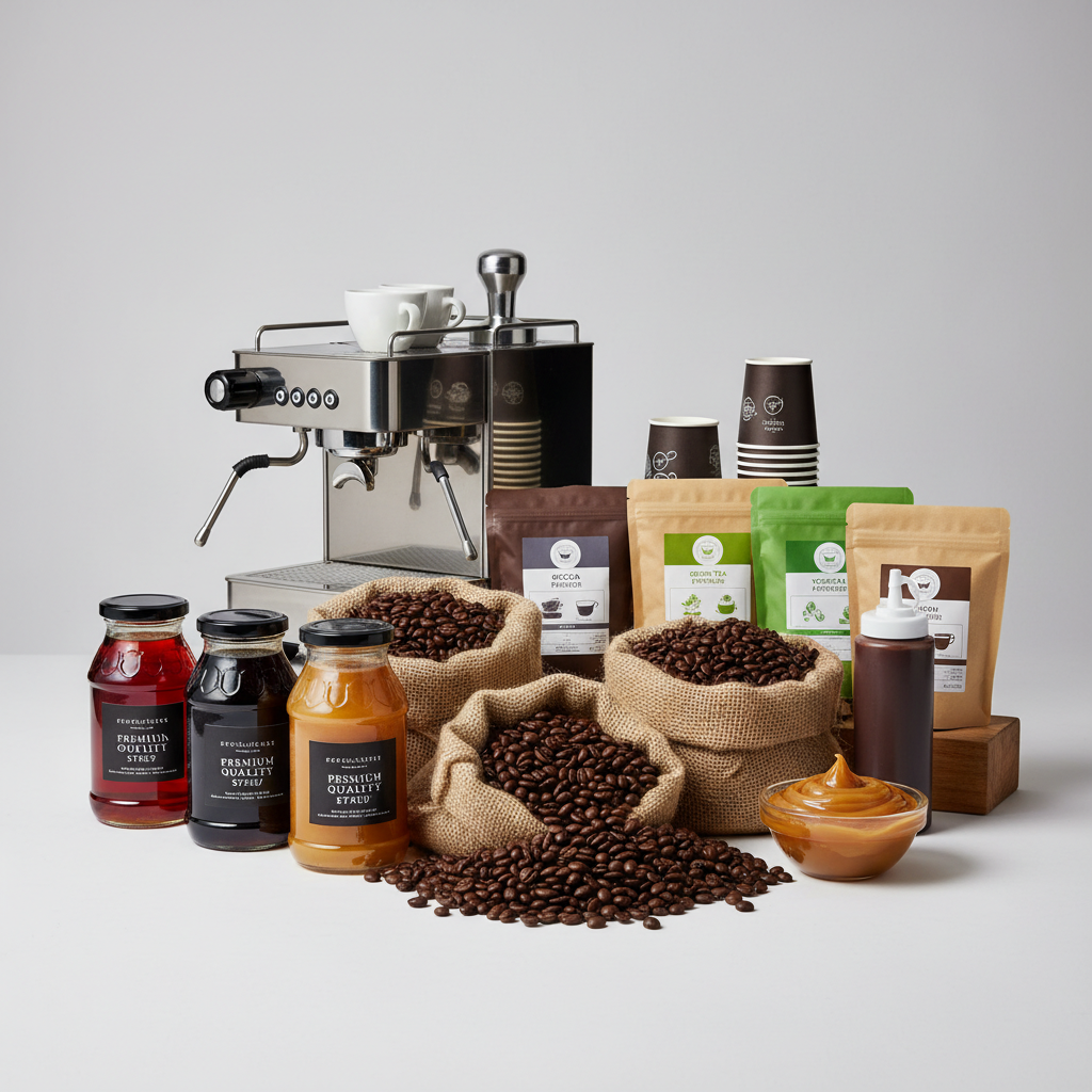 จำหน่ายเมล็ดกาแฟคั่ว,ไซรัปคุณภาพพรีเมี่ยม,ไซรัปกาแฟ,น้ำเชื่อมผลไม้,ไซรัปผลไม้,ผงโกโก้,ผงชาเขียว,ผงโยเกิร์ต,ซอสช็อกโกแลต,คาราเมล,อุปรณ์สำหรับร้านกาแฟ — สินค้าหลัก