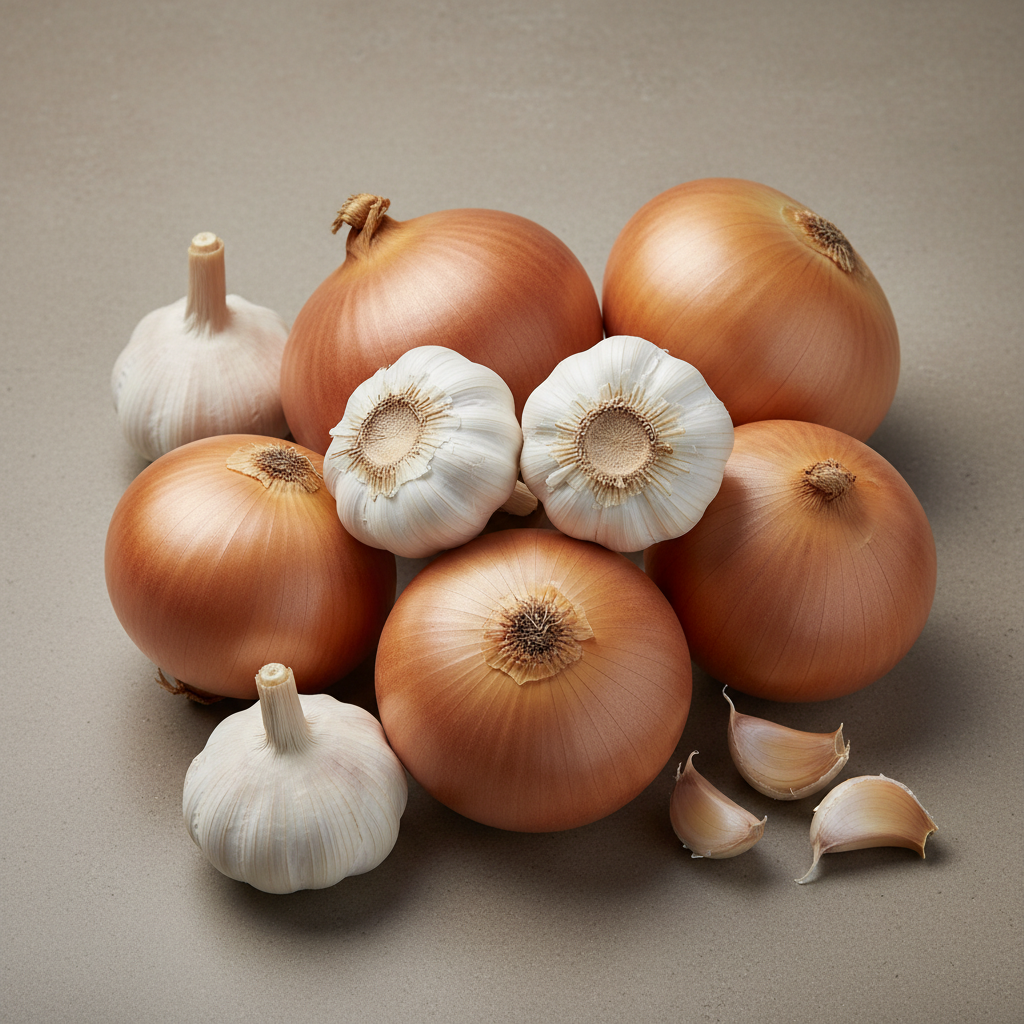 หอมใหญ่และกระเทียมคัดพิเศษ (Selected Onions & Garlic)