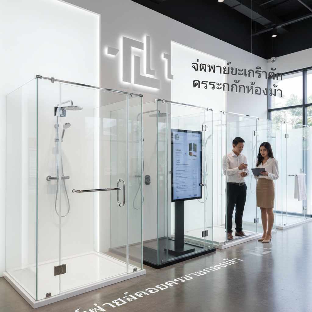 จำหน่ายและติดตั้งกระจกกั้นห้องน้ำ