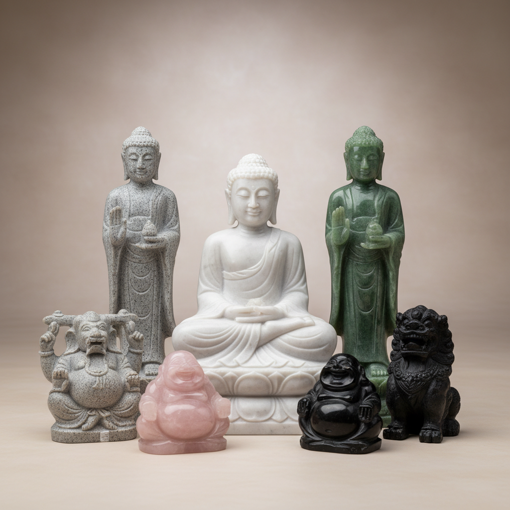 พระพุทธรูปหินแกะสลักและประติมากรรมหินมงคล