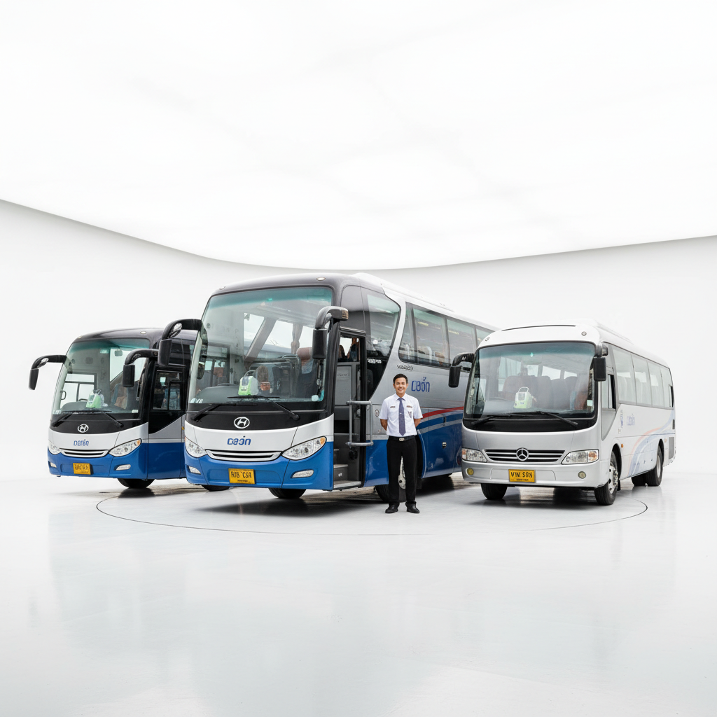 ภัสสรชัยบัส บริการให้เช่ารถบัส รถทัวร์ รถโค้ช รถรับส่งพนักงาน ที่ตอบโจทย์การเดินทางทุกรูปแบบ รถบัสผ่านการทำความสะอาด อบโอโซน เลือกใช้บริการ รถบัสเช่า ที่เรา ช่ารถบัส ภัสสรชัยทัวร์ ให้บริการรถบัสโดยสารให้เช่า พร้อมพนักงานขับรถมืออาชีพ เราคือผู้เชี่ยวชาญเกี่ยวกับการให้บริการเช่ารถบัส และรถรับส่งพนักงาน รับประกันความประทับใจด้วยรถใหม่ 100% เช่ารถบัส รถ Bus พร้อมคนขับ รุ่นใหม่ เรามีบริการให้เช่ารถทัวร์ รถโค้ช มินิบัส (minibus) รถแอร์ วีไอพี รถไมโครบัส — สินค้าหลัก