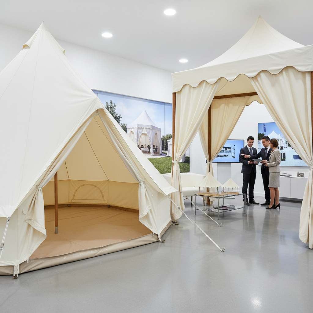 เต็นท์ผ้าใบทรงปิรามิดและทรงโรมัน