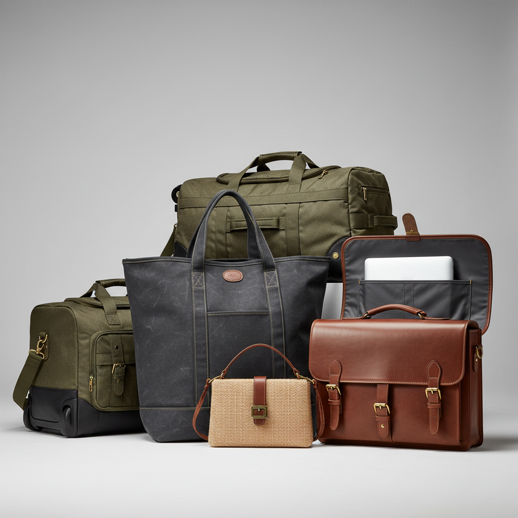 รับออกแบบกระเป๋า สั่งทำกระเป๋า สั่งทำถุงผ้า กระเป๋าทำงาน กระเป๋าเดินทาง ด้วยวัสดุที่มีคุณภาพสูง ทนทาน งานประณีต — สินค้าหลัก