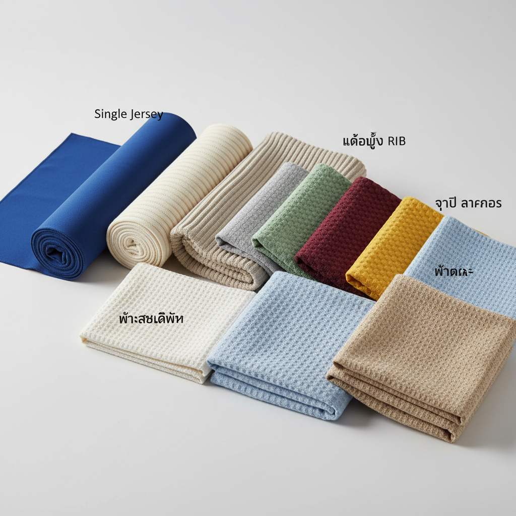 โรงงานทอผ้า วิริยะการทอ viriya textile ทอผ้ายืด ผ้าเรียบ single jersey หล่อบุ๊ง RIB ผ้าริบ ผ้าชักร่อง ผ้าอินเตอร์ล็อค ผ้าสองหน้า interlock ปีเก้ pique จูติ ลาครอส lacoaste ผ้าแซนด์วิช ผ้าเวเฟอร์ ผ้าเก — สินค้าหลัก