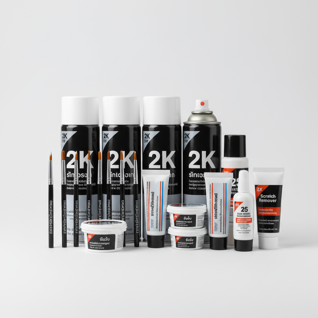 อุปกรณ์สำหรับการซ่อมสีรถยนต์ด้วยตัวเอง ซ่อมสีด่วน ทำสีเฉพาะจุด ทำสีรถยนต์เอง สีแต้มรถยนต์ สีพ่นรถยนต์ สีสเปรย์2K  ปากกาแต้มสีรถยนต์ สีโป้ว ยาขัดสีชนิดหยาบ ครีมขัดลบรอยขีดข่วน — สินค้าหลัก