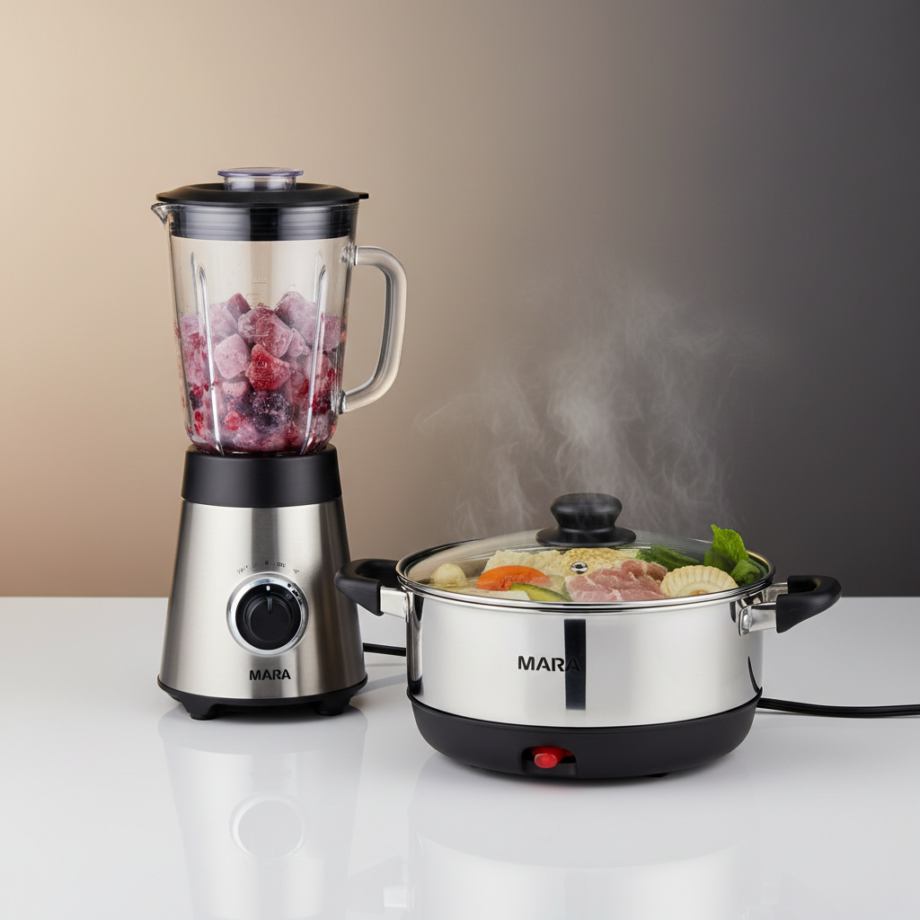 เครื่องปั่นน้ำผลไม้และหม้อสุกี้ไฟฟ้ามาร่า