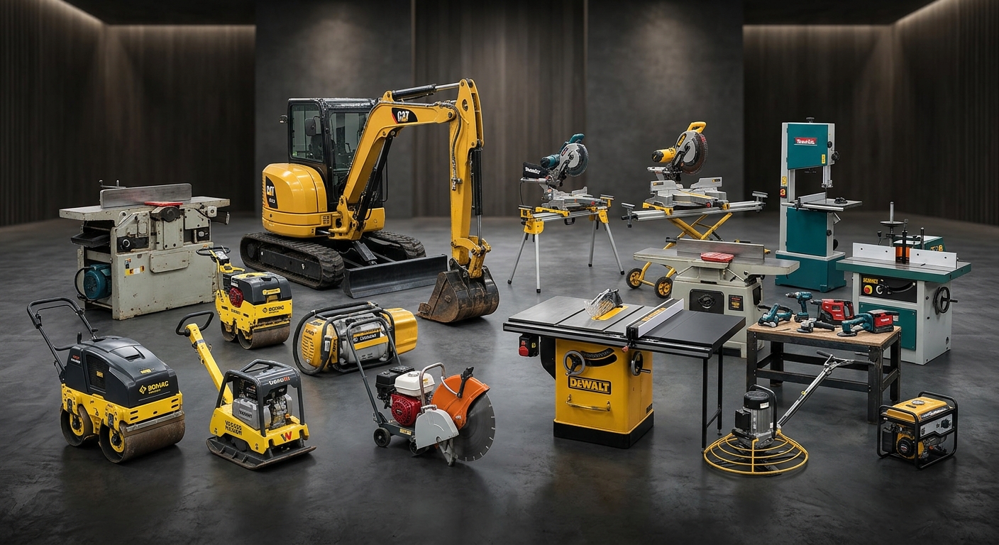 เครื่องจักรก่อสร้างและงานไม้