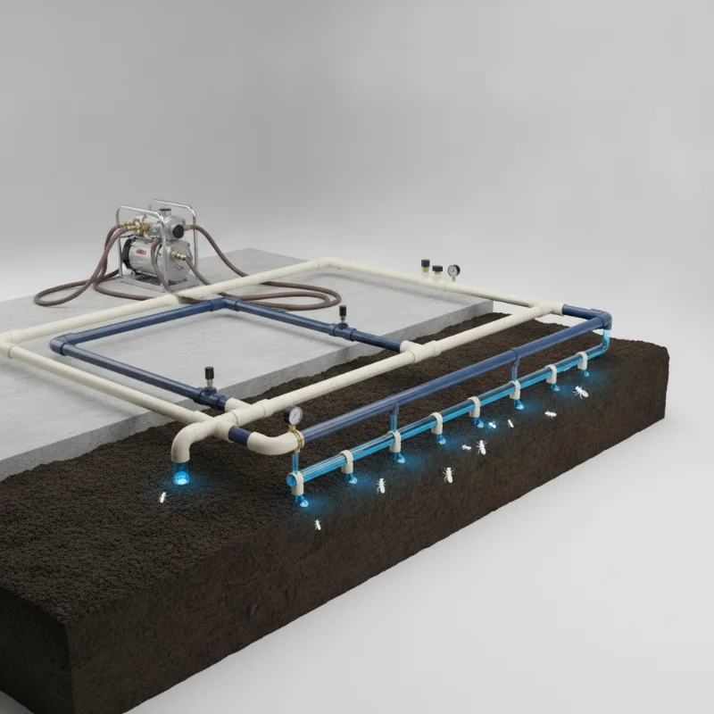 บริการวางท่อและอัดน้ำยากำจัดปลวก (Pipe Treatment System)