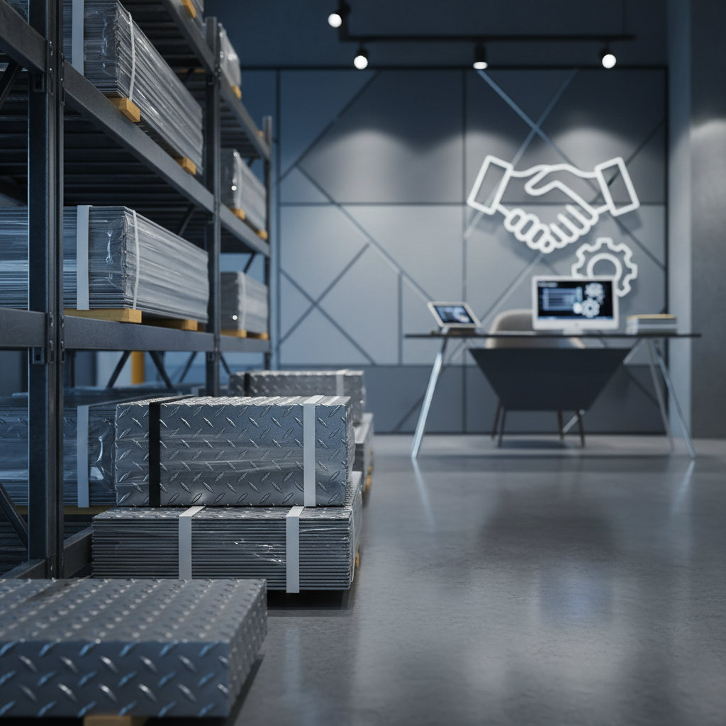 เหล็กแผ่นลายตีนเป็ด-ตีนไก่ (Checker Plate)