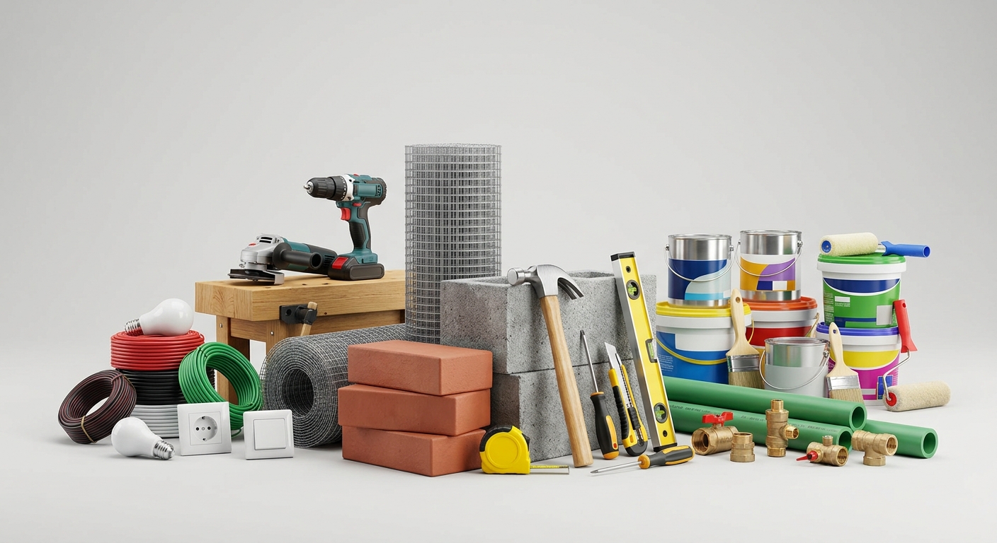 จำหน่ายวัสดุก่อสร้างทุกชนิด เครื่องมือช่าง ประปา สี ไฟฟ้า และอุปกรณ์ฮาร์ดแวร์ แบบครบวงจร ศุภกรวัสดุภัณฑ์ บริการจัดส่งทั่วไทย — สินค้าหลัก