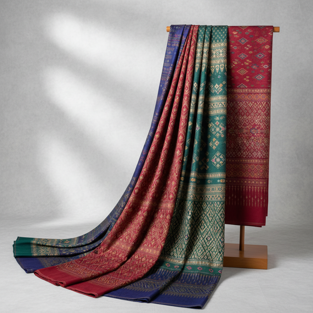 จำหน่ายผ้าไหมไทย ผ้าไหมโบราณ ผ้าไหมทอมือ ผ้าไหมพรีเมี่ยม ผ้าไหมโบราณ ผ้าไหมยกดอกสังเวียน — สินค้าหลัก