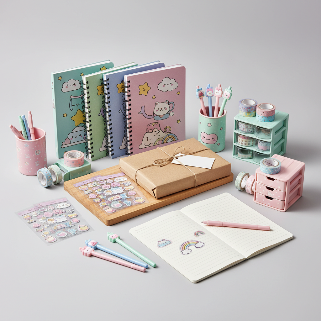 รวมเครื่องเขียนและของน่ารักสายเรียน-ทำงานแบบคัดมาแล้ว ทั้งปากกา สมุดจด สติกเกอร์ เทปกาวตกแต่ง และอุปกรณ์จัดโต๊ะให้เป็นระเบียบ ลายคิ้วท์ ใช้จริง คุณภาพดี ช้อปออนไลน์ง่าย มีโปรอัปเดตเรื่อยๆ แพ็กของเรียบร้อย พร้อมส่งไว เหมาะซื้อใช้เองหรือเป็นของขวัญสุดๆ — สินค้าหลัก