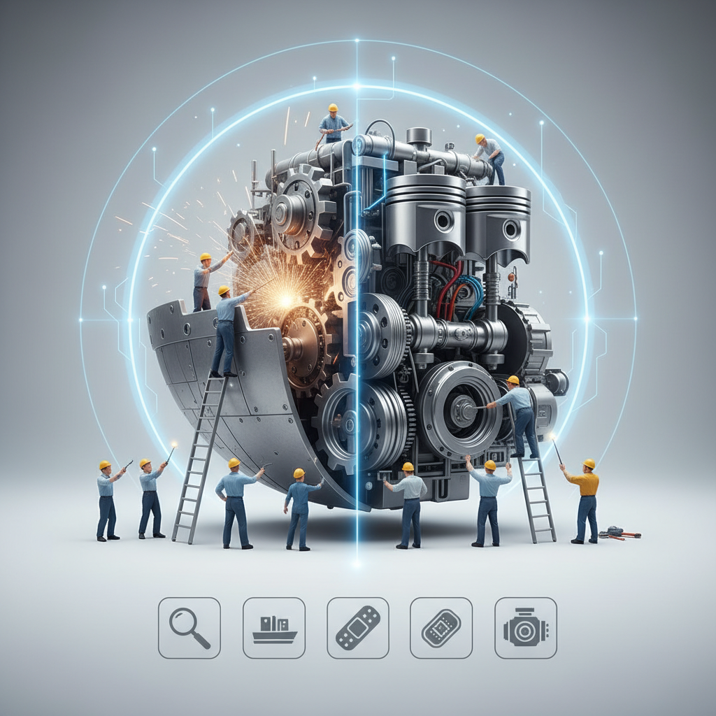 บริการซ่อมทำตัวเรือและเครื่องยนต์ (Ship Hull & Engine Repair)