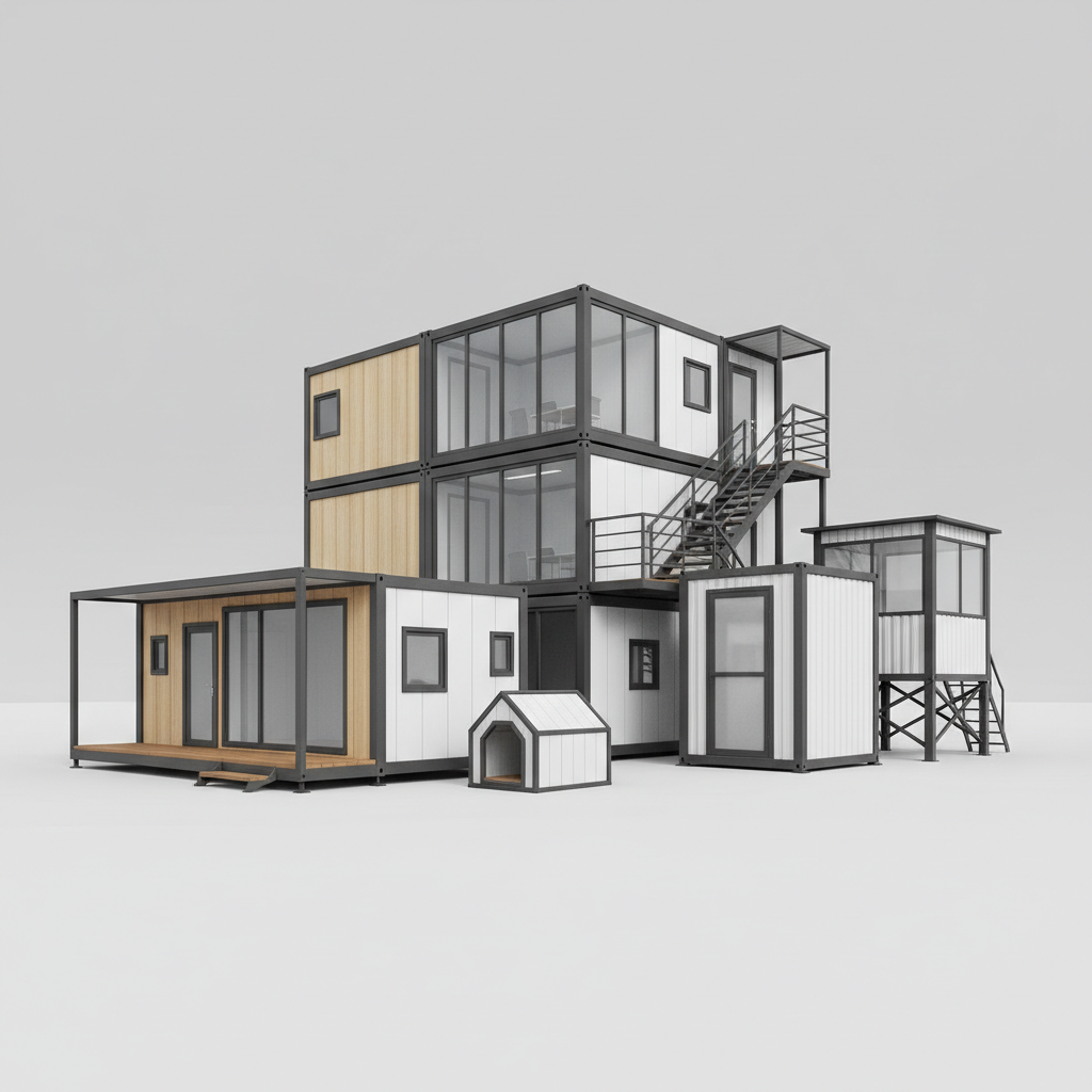 ผู้ผลิตและจำหน่าย บ้านสำเร็จรูป โครงสร้างเหล็ก บ้านสัตว์เลี้ยง อาคารสำนักงาน ห้องน้ำ ป้อมยาม อาคารสำเร็จรูป บ้านน๊อคดาวน์ โครงสร้างเหล็ก รวมถึงการปรับแต่งหรือออกแบบตามความต้องการของลูกค้า รวดเร็ว ควบคุมงบประมาณได้ — สินค้าหลัก