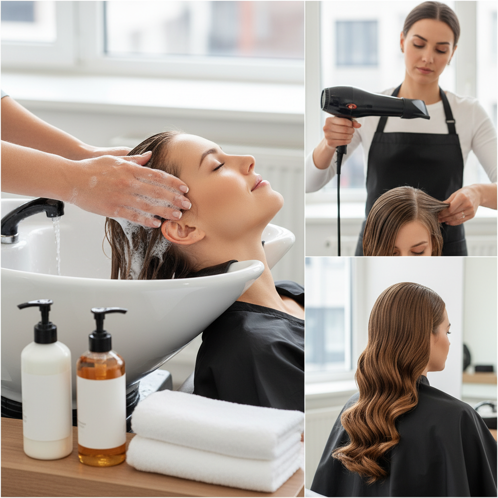 บริการสระไดร์และจัดแต่งทรงผม (Wash & Blow Dry)