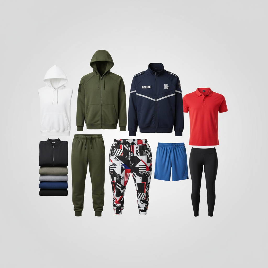 โรงงานผลิตชุดวอร์ม รับผลิต-พร้อมส่ง ชุดวอร์มทหาร ชุดวอร์มตำรวจ ชุดวอร์มแฟชั่นตามแบบ เสื้อฮู้ท เสื้อแจ็กเกต JACKET กางเกงพละ กางเกงขาสั้น กางเกงกีฬา เสื้อโปโล ราคาโรงงาน  — สินค้าหลัก