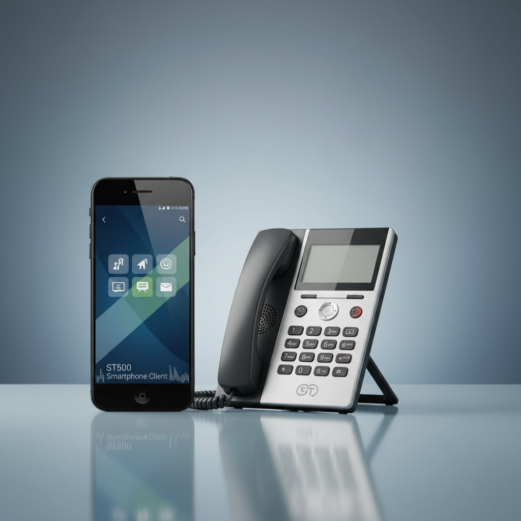 แอปพลิเคชัน ST500 Smartphone Client และ IP Phone