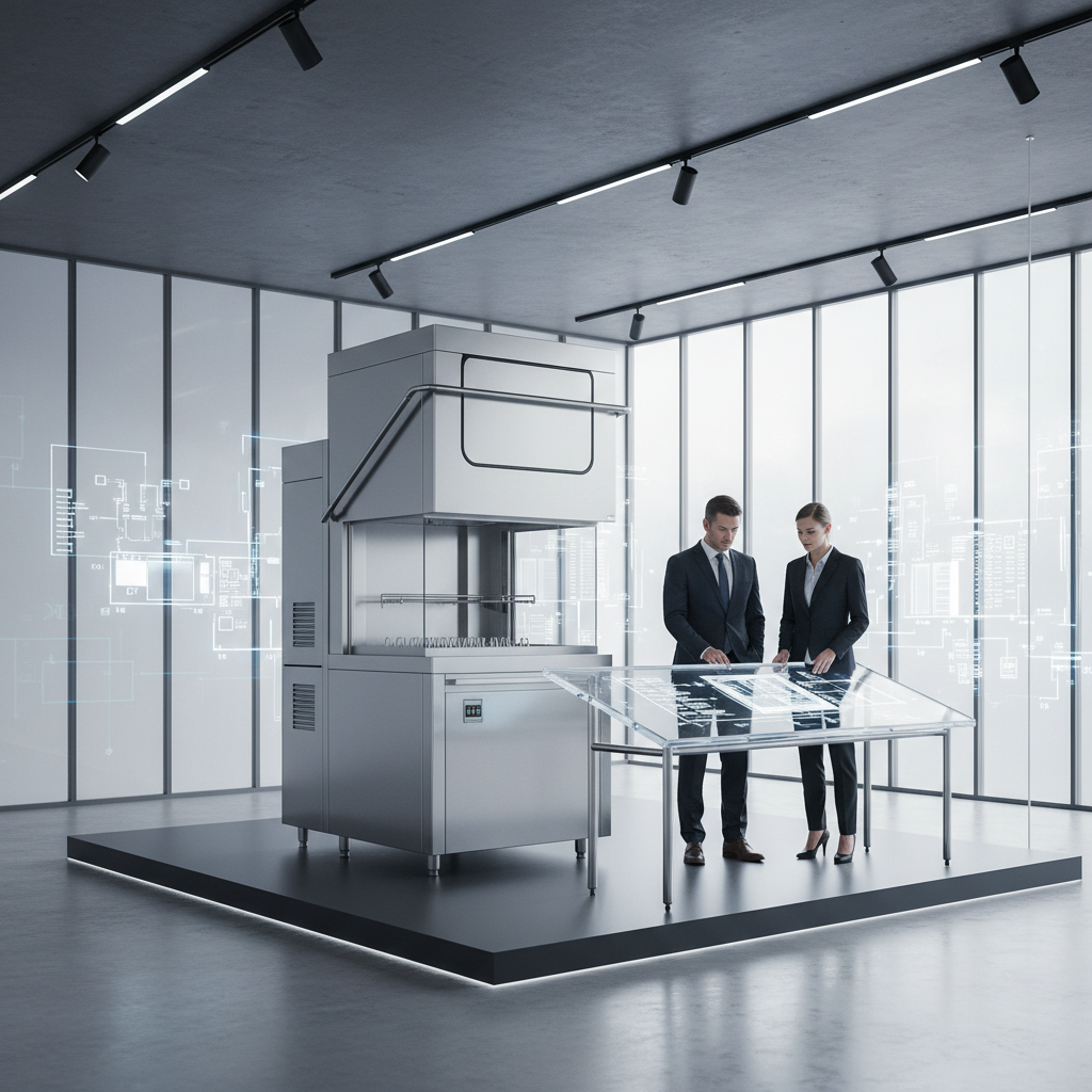 เครื่องล้างจานอุตสาหกรรมขนาดใหญ่