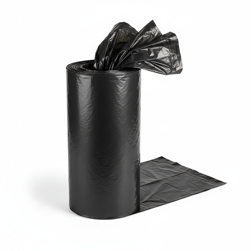 ถุงขยะดำแบบหนาพิเศษ (Heavy Duty Black Garbage Bags)