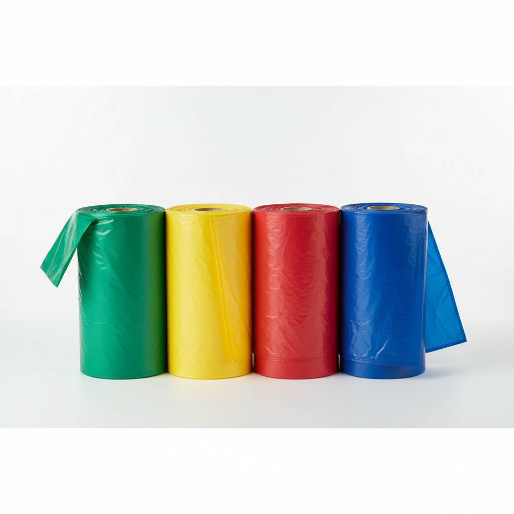 ถุงขยะสีแยกประเภท (Color-coded Recycling Bags)
